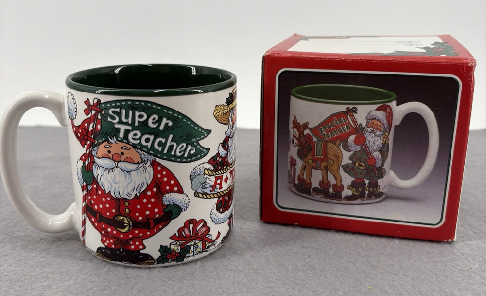 Vintage 1994 Potpourri Designs Super Special Teacher Coffee Mug Christmas Gift